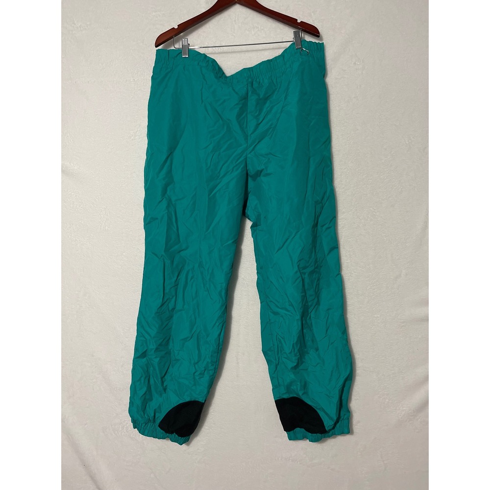 Columbia Insulated Snow Pants Green Mens XL Nylon Ski Waterproof Adjustable